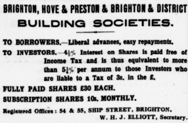 1919 — Joint Advert on Brighton Gazette