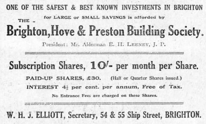 1925 — Advert on Brighton Herald