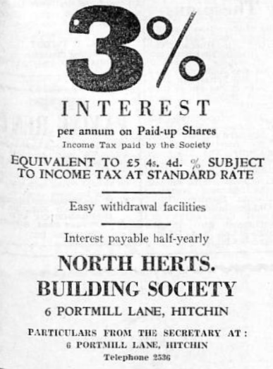 1956 — Advert on Hertfordshire Express
