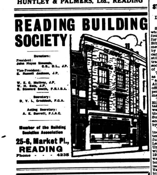 1944 — Advert on Reading Standard