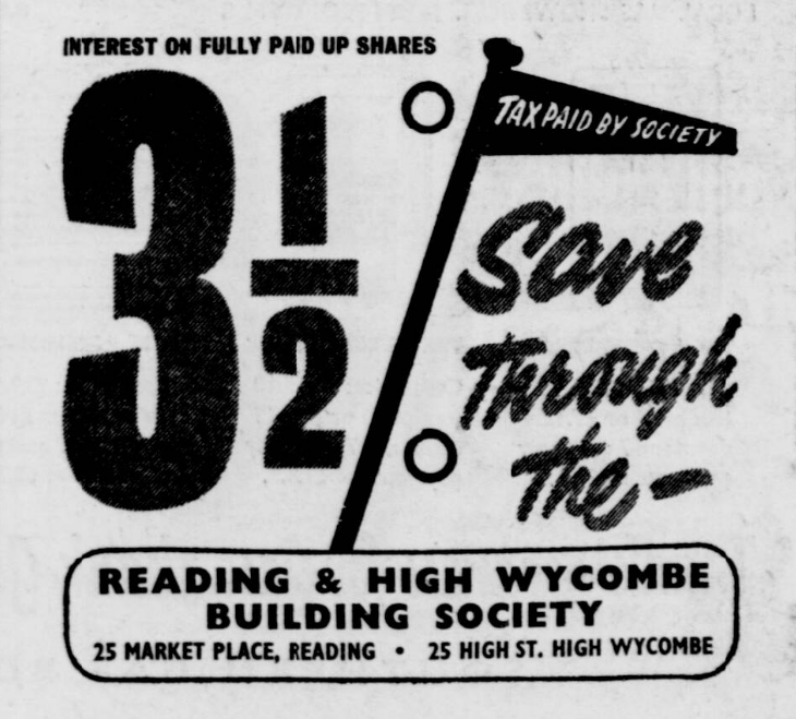 1956 — Advert on Reading Mercury