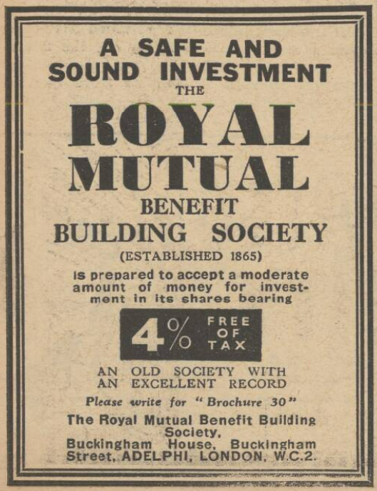 1939 — Advert on Daily Mirror