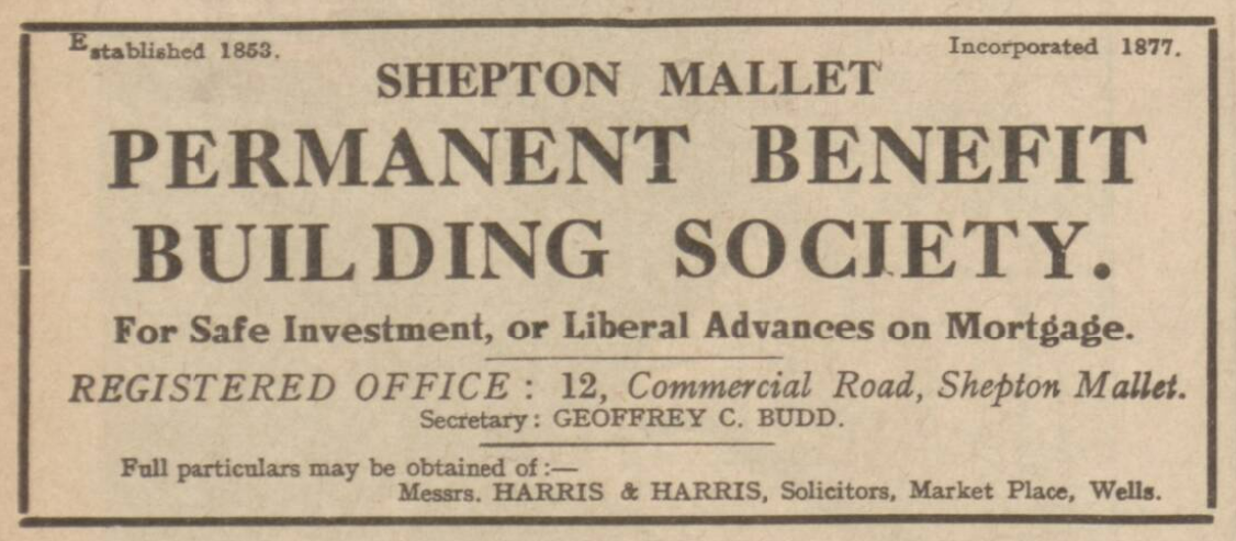 1935 — Advert on Wells Journal