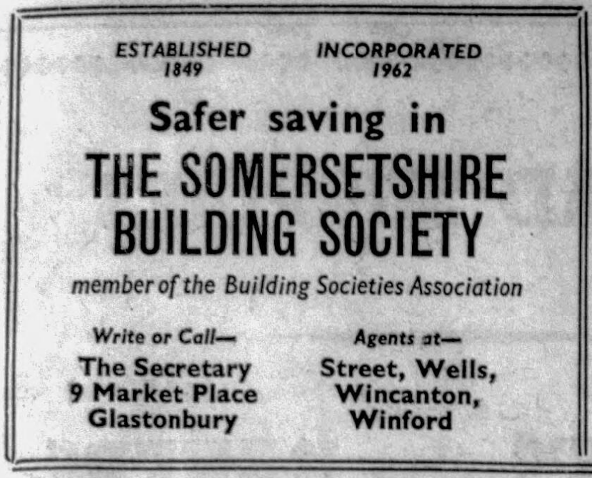 1963 — Advert on Shepton Mallet Journal