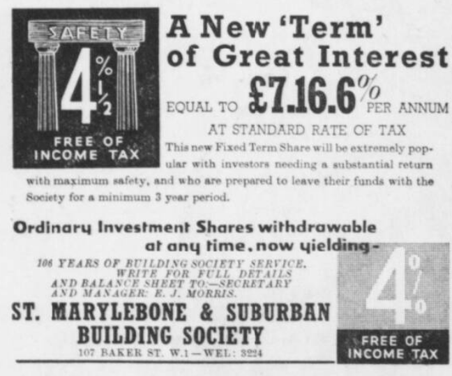 1958 — Advert on Daily Express