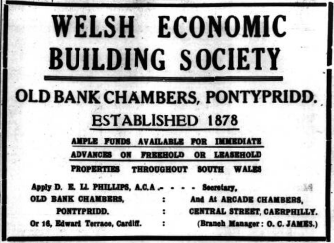 1938 — Advert on Caerphilly Journal