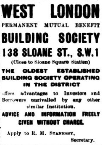 1936 — Advert on Fulham Chronicle